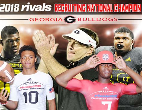 Rivals uga - Feb 7, 2024 · The high school team recruiting title is staying in the SEC for another year. Georgia and head coach Kirby Smart will claim the recruiting crown for the 2024 class after signing four five-stars ... 